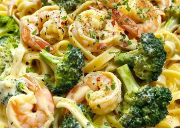 Ich Konnte Es Jeden Tag Essen, Tagliatelle Mit Brokkoli Und Garnelen In Cremiger Sauce