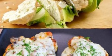 Blumenkohlsteak mit Pilzbelag