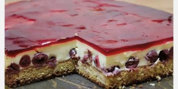 Menschhh ist das lecker mhmm! Kirsch Schmand Blechkuchen