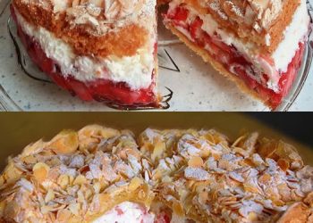 Schneemousse-Erdbeertorte