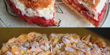 Schneemousse-Erdbeertorte