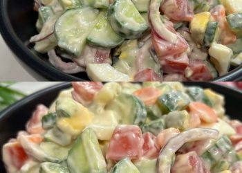 Rezept für Honig-Mayo-Gurkensalat