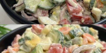 Rezept für Honig-Mayo-Gurkensalat
