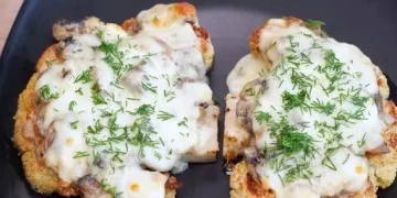  Blumenkohlsteak mit Champignons!