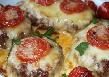 Leckere Hackfleischnester mit Gouda und Tomaten