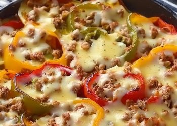 Gefüllter Paprika-Auflauf für jede Jahreszeit, ein absoluter Hingucker!