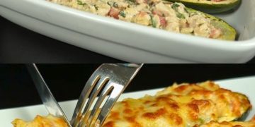 Gefüllte Zucchini-Boote