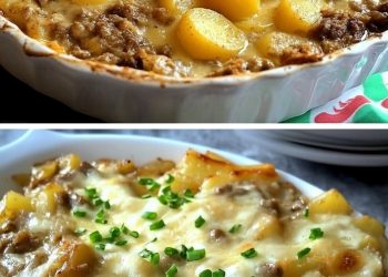 Kartoffel Hack Auflauf in Käsesoße