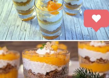  Spekulatius-Dessert mit Karamellsoße