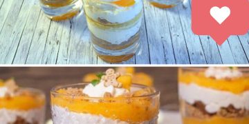  Spekulatius-Dessert mit Karamellsoße