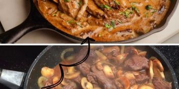  Bœuf Stroganoff mit zartem Rinderfilet 