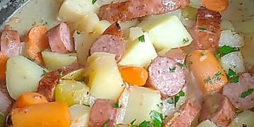 Kohlrabieintopf mit Wurst schnell und preiswert