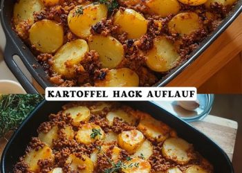 KARTOFFEL HACK AUFLAUF, KÖSTLICHES ABENDESSEN FÜR DIE GANZE FAMILIE 