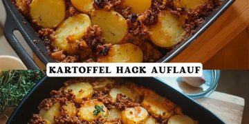 KARTOFFEL HACK AUFLAUF, KÖSTLICHES ABENDESSEN FÜR DIE GANZE FAMILIE 