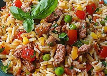 Kritharaki-Salat mit Hackfleisch