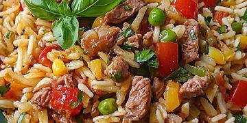 Kritharaki-Salat mit Hackfleisch