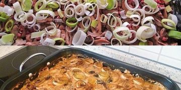 Schnitzelpfanne im Jägersauce geschmort