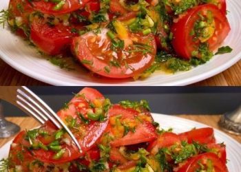 Italienischer Tomatensalat mit Knoblauch