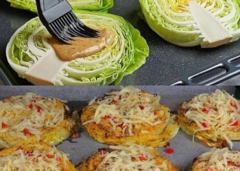 Gebackener Kohl mit Käse und Sahnesauce