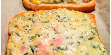 Flammkuchen Toast mit Kase