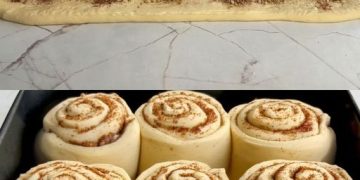 Weiche und flauschige Zimt-Walnuss-Brötchen mit Frischkäse-Zuckerguss