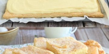 Nachtischkuchen: das Rezept für das toskanische Dessert mit Blätterteig und Vanillesoße