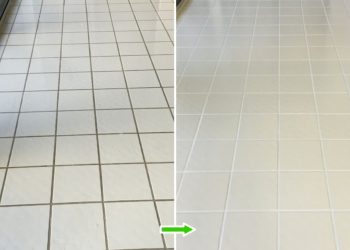 So entfernen Sie Schwarz von Bodenmörtel