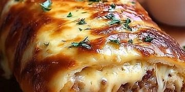Käserolle mit Hackfleisch