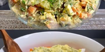 Längst vergessener Salat, aber sehr lecker aus einfachen Produkten! Keine Mayonnaise