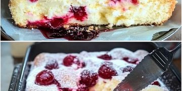 Backe ich jede Woche, Schneller Quark Kirschkuchen in 5 Minuten im Ofen