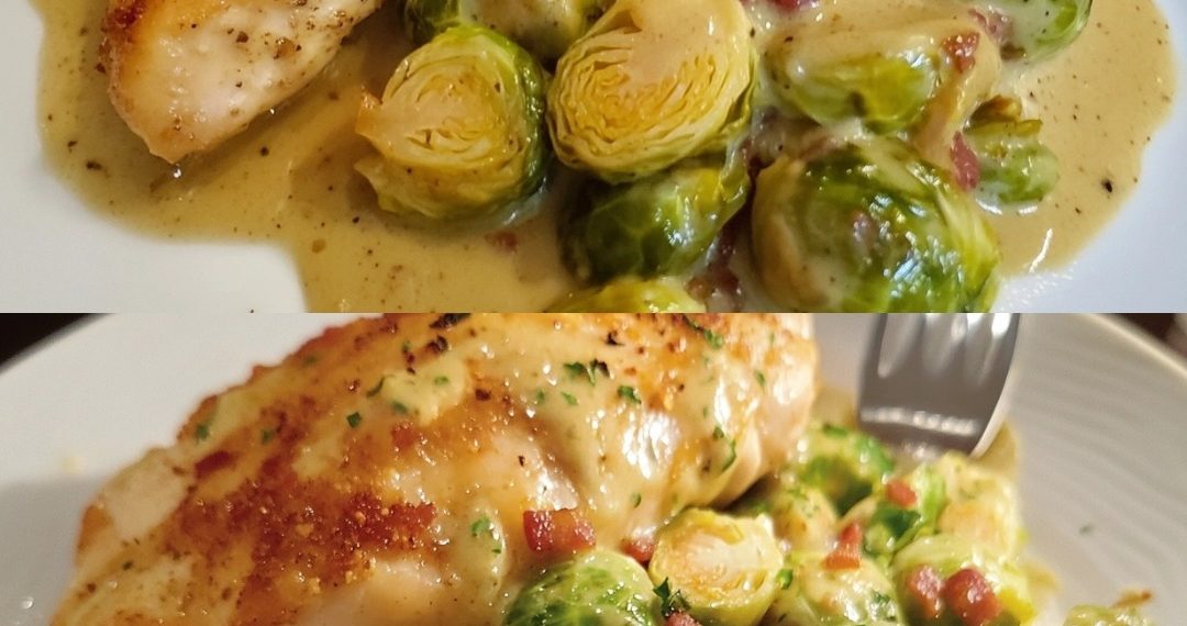 Hähnchenbrust mit Rosenkohl in Senfsoße – Herzhaft und lecker!