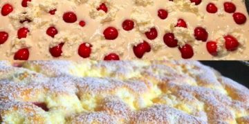 Den backe ich jeder Woche, Quark Kirschkuchen in 5 Minuten im Ofen