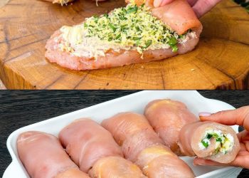 Hähnchen Käse Röllchen mit nur 4 Zutaten gelingt immer!