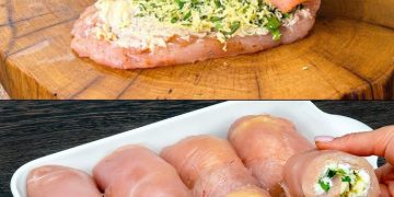 Hähnchen Käse Röllchen mit nur 4 Zutaten gelingt immer!
