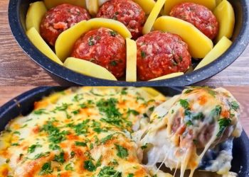 Woow Supersaulecker, Käse-Fleischbällchen mit Kartoffeln!