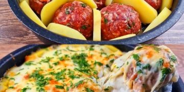 Woow Supersaulecker, Käse-Fleischbällchen mit Kartoffeln!