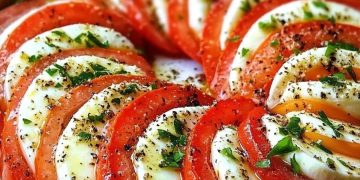 Italienischer Tomaten Salat Mit Mozzarella 