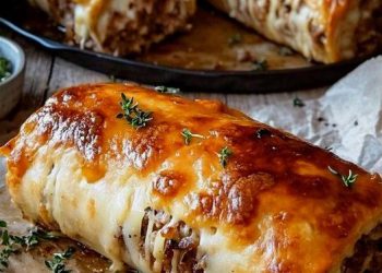 Käserolle mit Hackfleisch