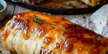 Käserolle mit Hackfleisch