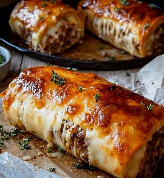 Käserolle mit Hackfleisch