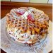 Waffeltorte mit 500 g Quark und 550 g Erdbeeren wie ich sie liebe