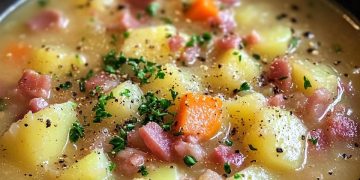 Kartoffelsuppe mit Speck und Lauch 