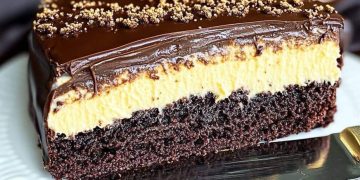 Schokotraum Kuchen mit Vanillepudding