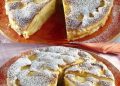 Apfelkuchen aus Italien mit 200ml Schmand den ich 3 mal in Woche backe