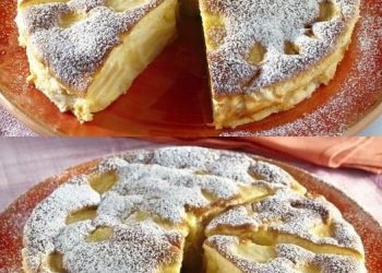 Apfelkuchen aus Italien mit 200ml Schmand den ich 3 mal in Woche backe