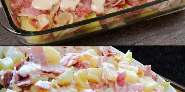Ohhh man ist das lecker, Nudelauflauf ‘Hawaii’