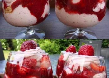 Weihnachts Erdbeer Quarkdessert in nur 3 Minuten gezaubert