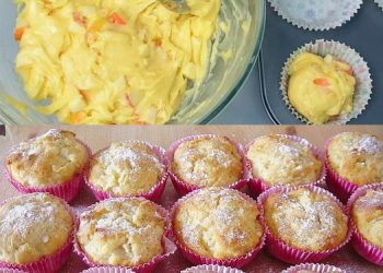 Apfel Quark Muffins die auf der Zunge zergehen