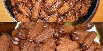 Nougatstangen mit Nutella und 150 g Haselnüssen
