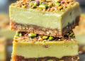 Cremige Pistazien-Käsekuchen-Riegel